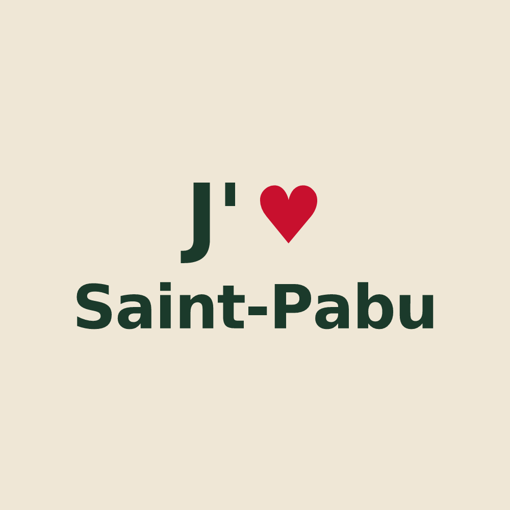 Tote bag personnalisé Saint-Pabu — design J'aime Saint-Pabu