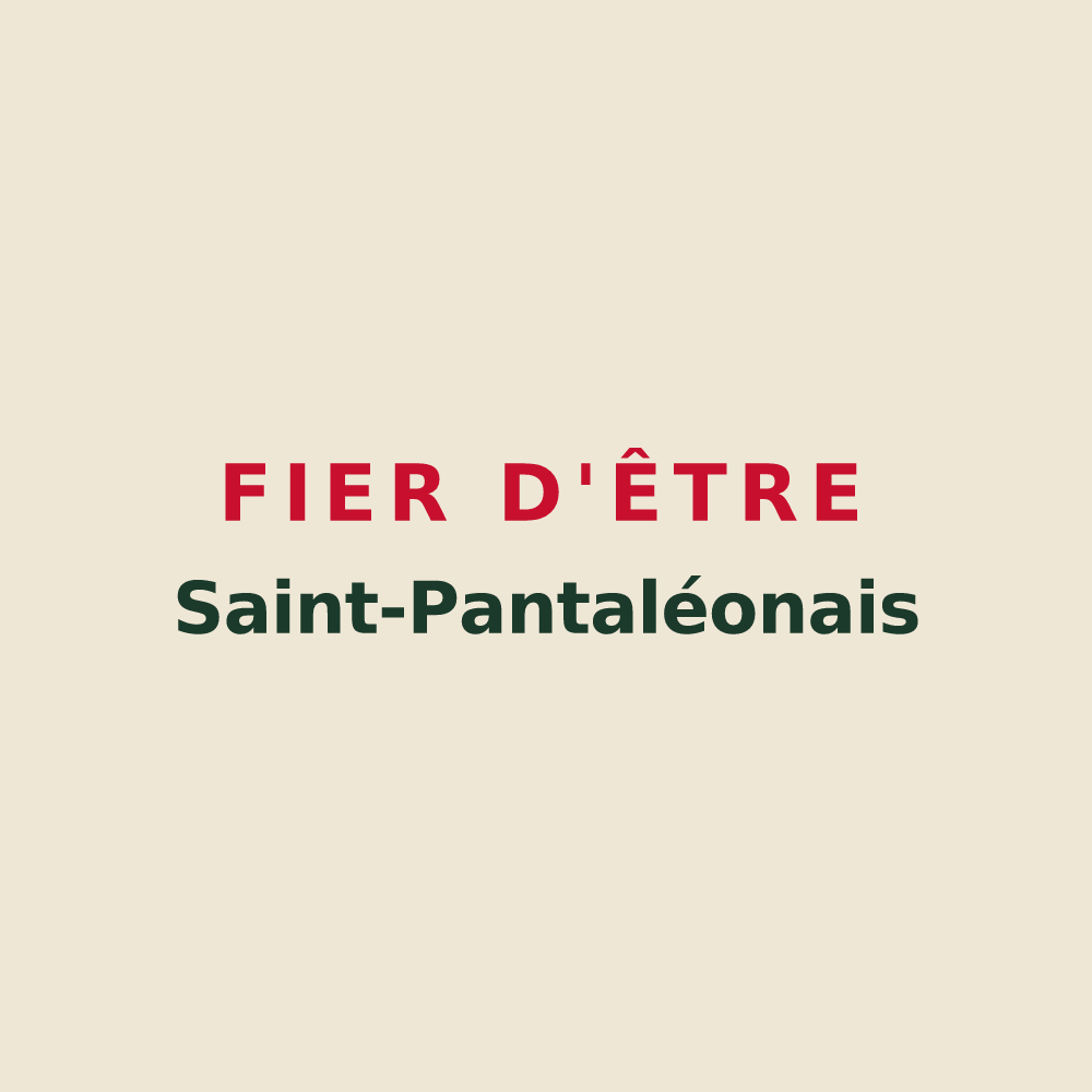 Tote bag « Fier d'être Saint-Pantaléonais » — design pour Saint-Pantaléon-les-Vignes