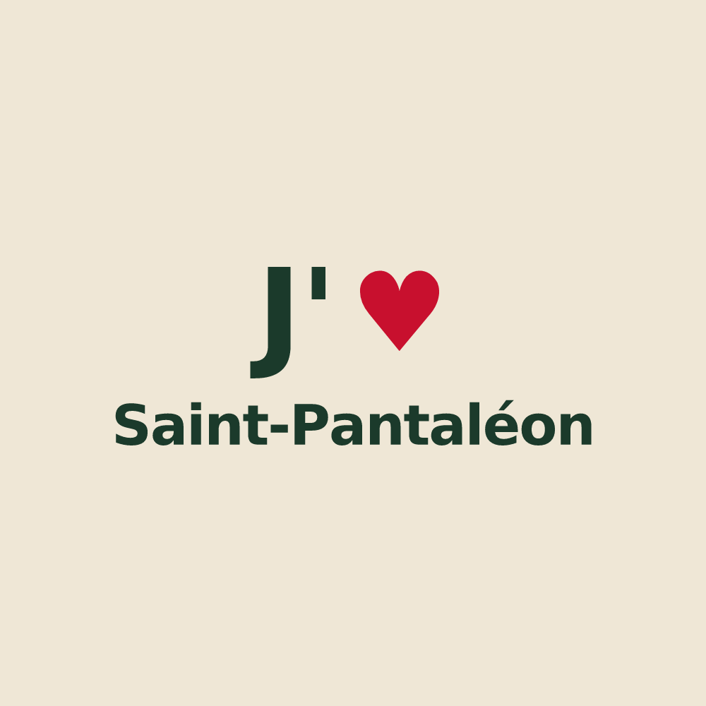 Tote bag personnalisé Saint-Pantaléon — design J'aime Saint-Pantaléon