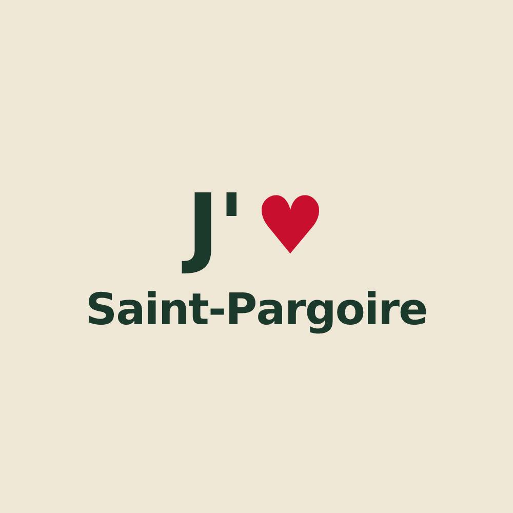 Tote bag personnalisé Saint-Pargoire — design J'aime Saint-Pargoire