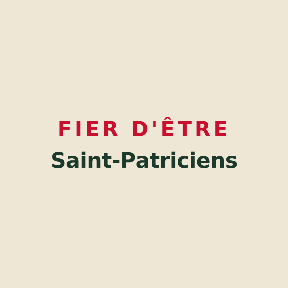 Tote bag « Fier d'être Saint-Patriciens » — design pour Saint-Patrice-du-Désert