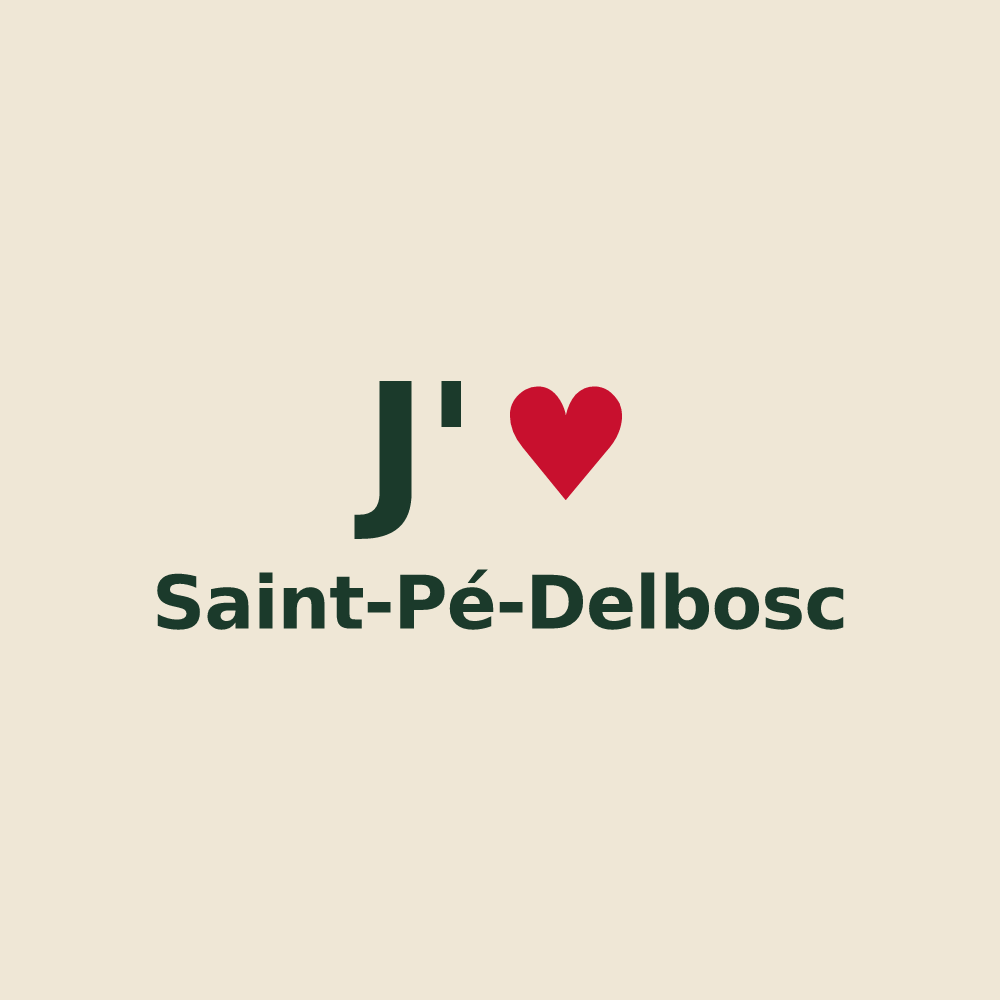Tote bag personnalisé Saint-Pé-Delbosc — design J'aime Saint-Pé-Delbosc
