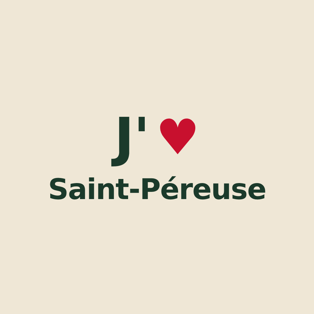 Tote bag personnalisé Saint-Péreuse — design J'aime Saint-Péreuse
