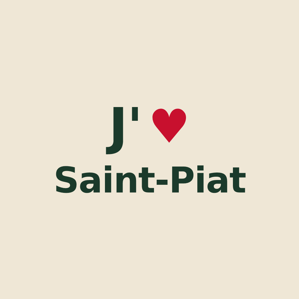 Tote bag personnalisé Saint-Piat — design J'aime Saint-Piat