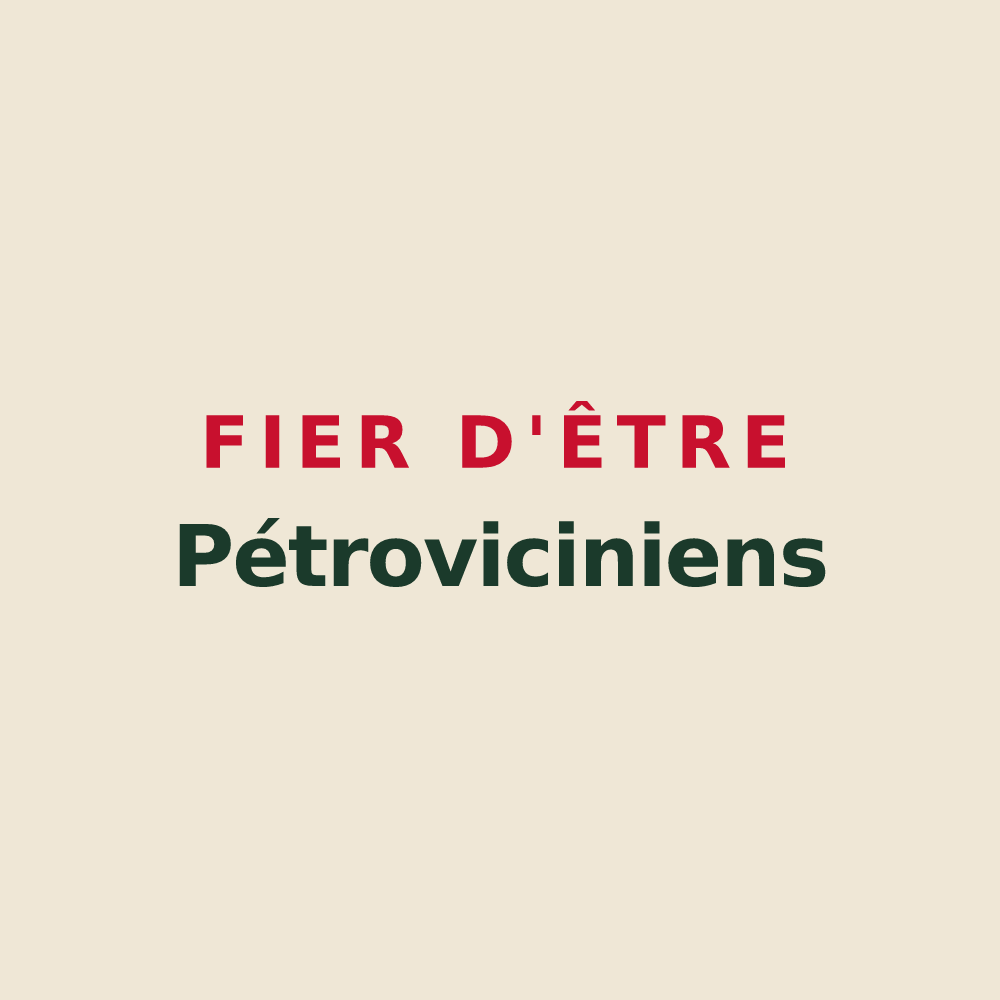 Tote bag « Fier d'être Pétroviciniens » — design pour Saint-Pierre-du-Chemin