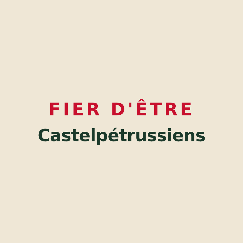 Tote bag « Fier d'être Castelpétrussiens » — design pour Saint-Pierre-le-Chastel