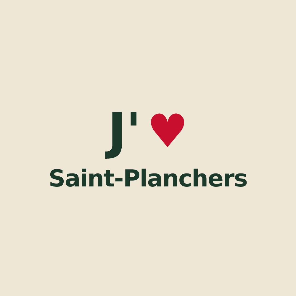 Tote bag personnalisé Saint-Planchers — design J'aime Saint-Planchers