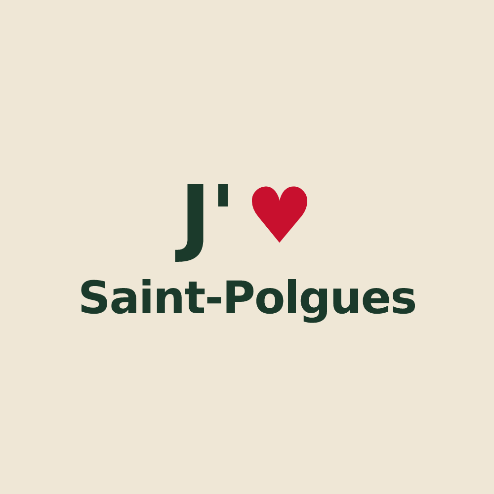 Tote bag personnalisé Saint-Polgues — design J'aime Saint-Polgues