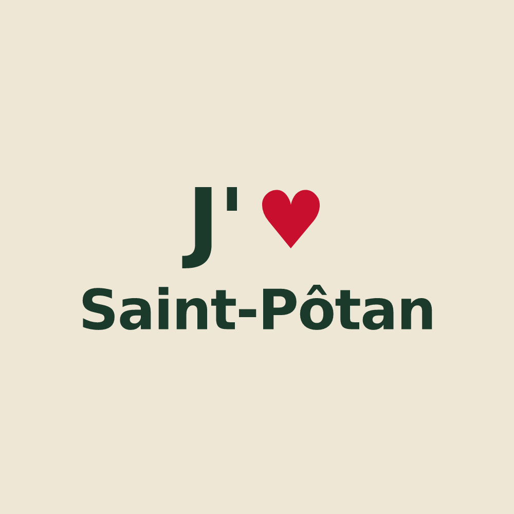 Tote bag personnalisé Saint-Pôtan — design J'aime Saint-Pôtan
