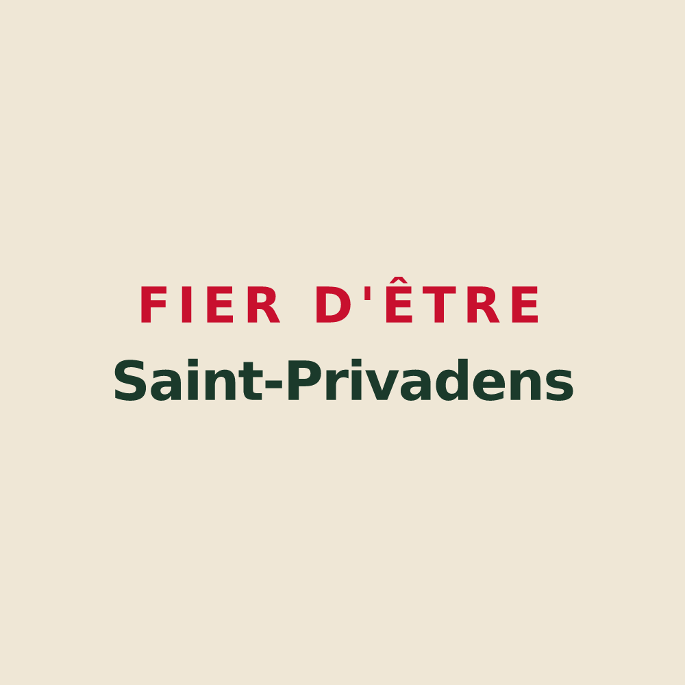 Tote bag « Fier d'être Saint-Privadens » — design pour Saint-Privat-des-Vieux