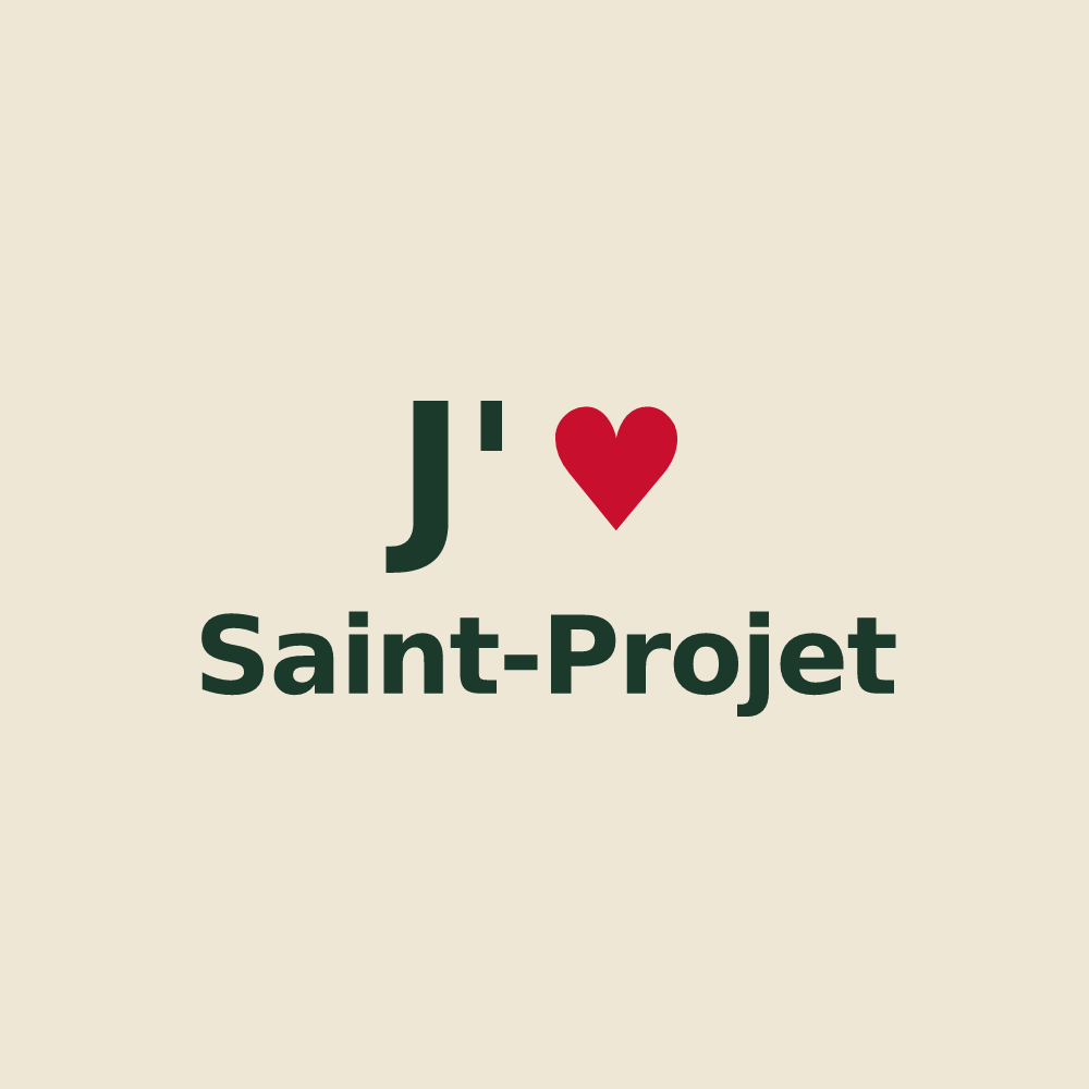 Tote bag personnalisé Saint-Projet — design J'aime Saint-Projet