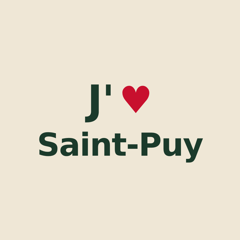 Tote bag personnalisé Saint-Puy — design J'aime Saint-Puy