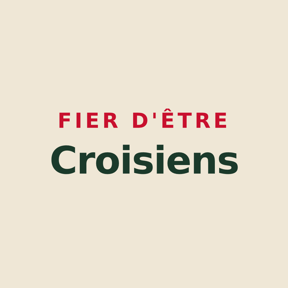 Tote bag « Fier d'être Croisiens » — design pour Saint-Quentin-la-Motte-Croix-au-Bailly