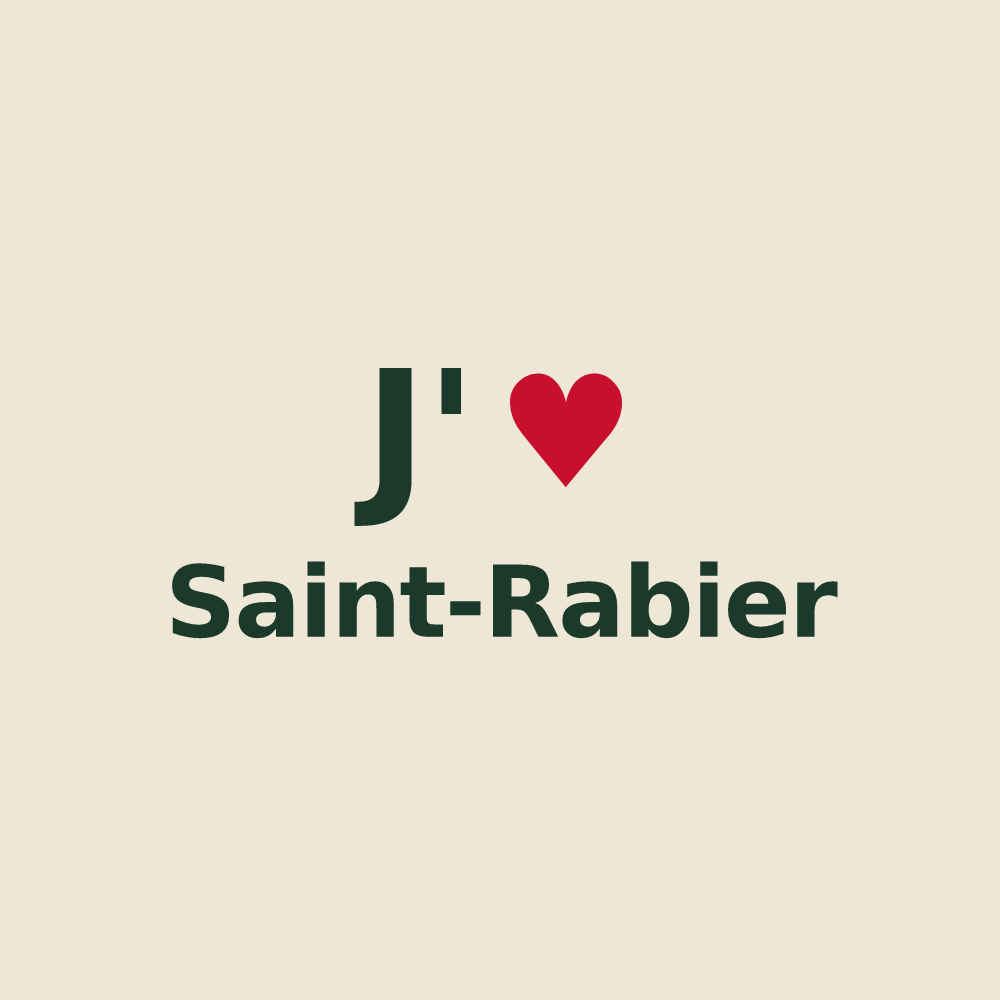 Tote bag personnalisé Saint-Rabier — design J'aime Saint-Rabier