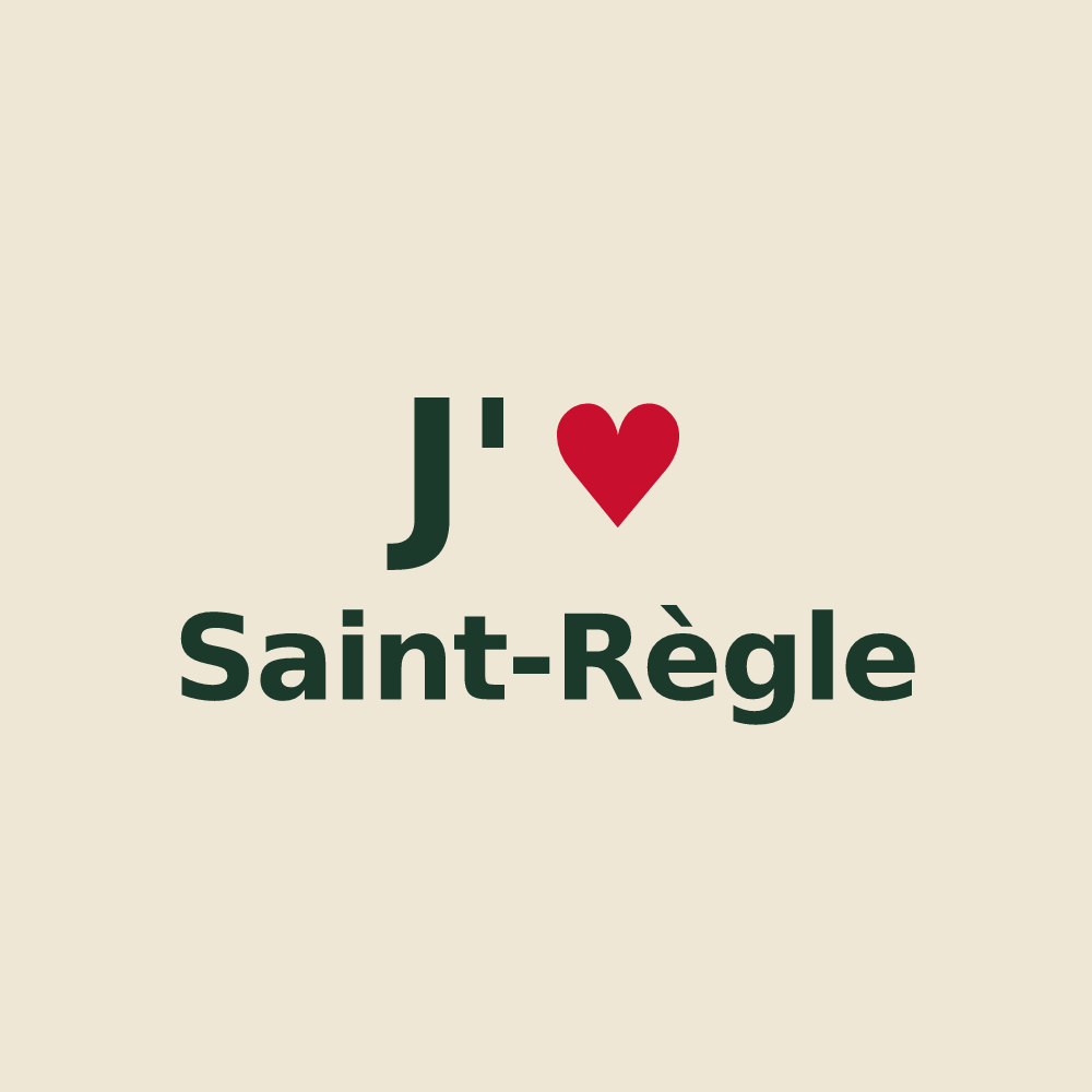 Tote bag personnalisé Saint-Règle — design J'aime Saint-Règle