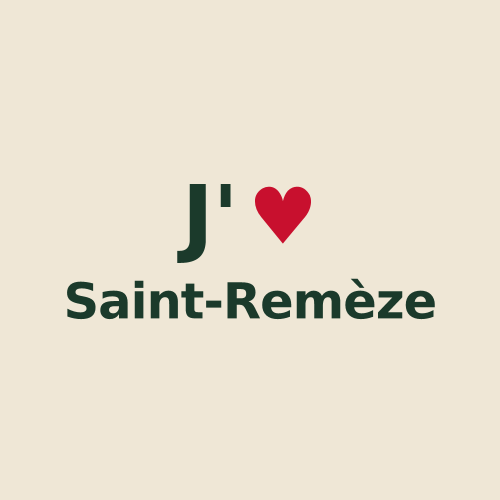 Tote bag personnalisé Saint-Remèze — design J'aime Saint-Remèze