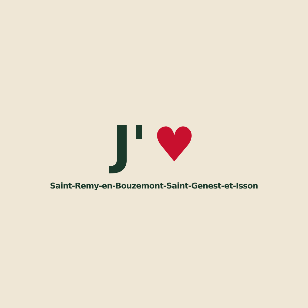 Tote bag personnalisé Saint-Remy-en-Bouzemont-Saint-Genest-et-Isson — design J'aime Saint-Remy-en-Bouzemont-Saint-Genest-et-Isson