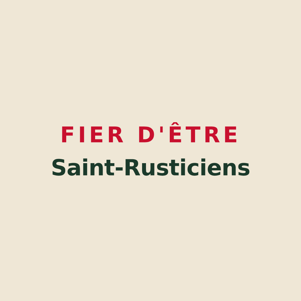 Tote bag « Fier d'être Saint-Rusticiens » — design pour Saint-Rustice