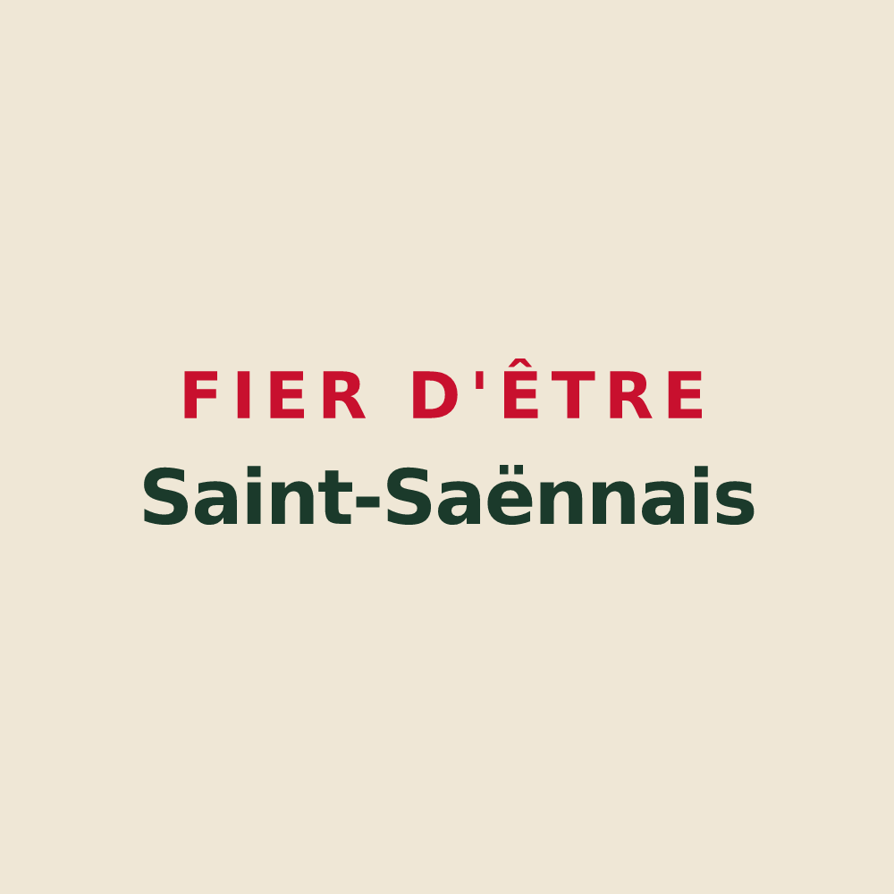 Tote bag « Fier d'être Saint-Saënnais » — design pour Saint-Saëns