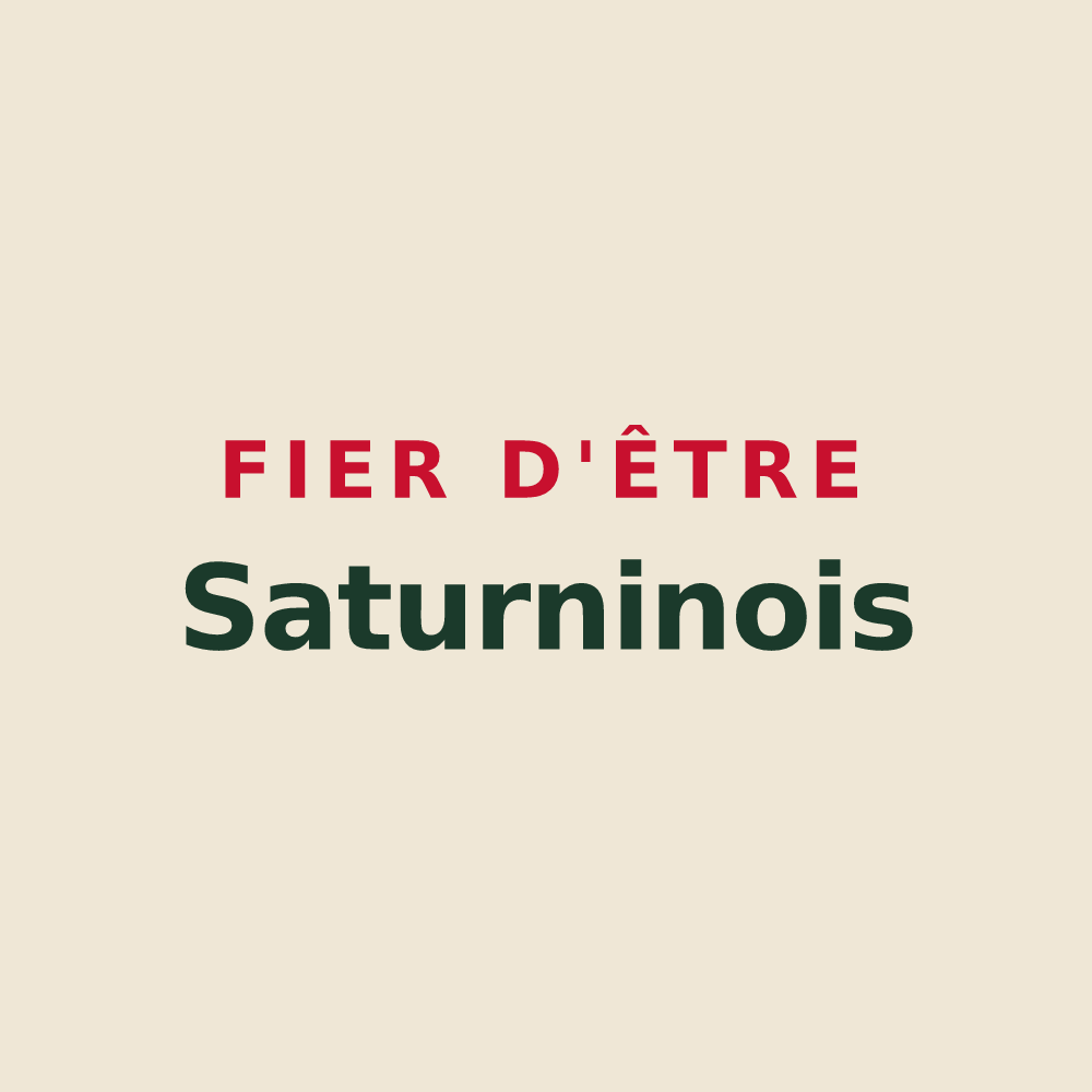 Tote bag « Fier d'être Saturninois » — design pour Saint-Saturnin-lès-Apt