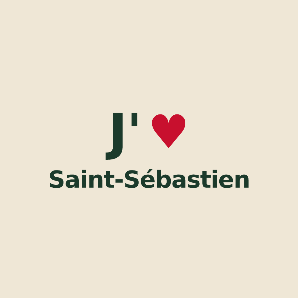 Tote bag personnalisé Saint-Sébastien — design J'aime Saint-Sébastien