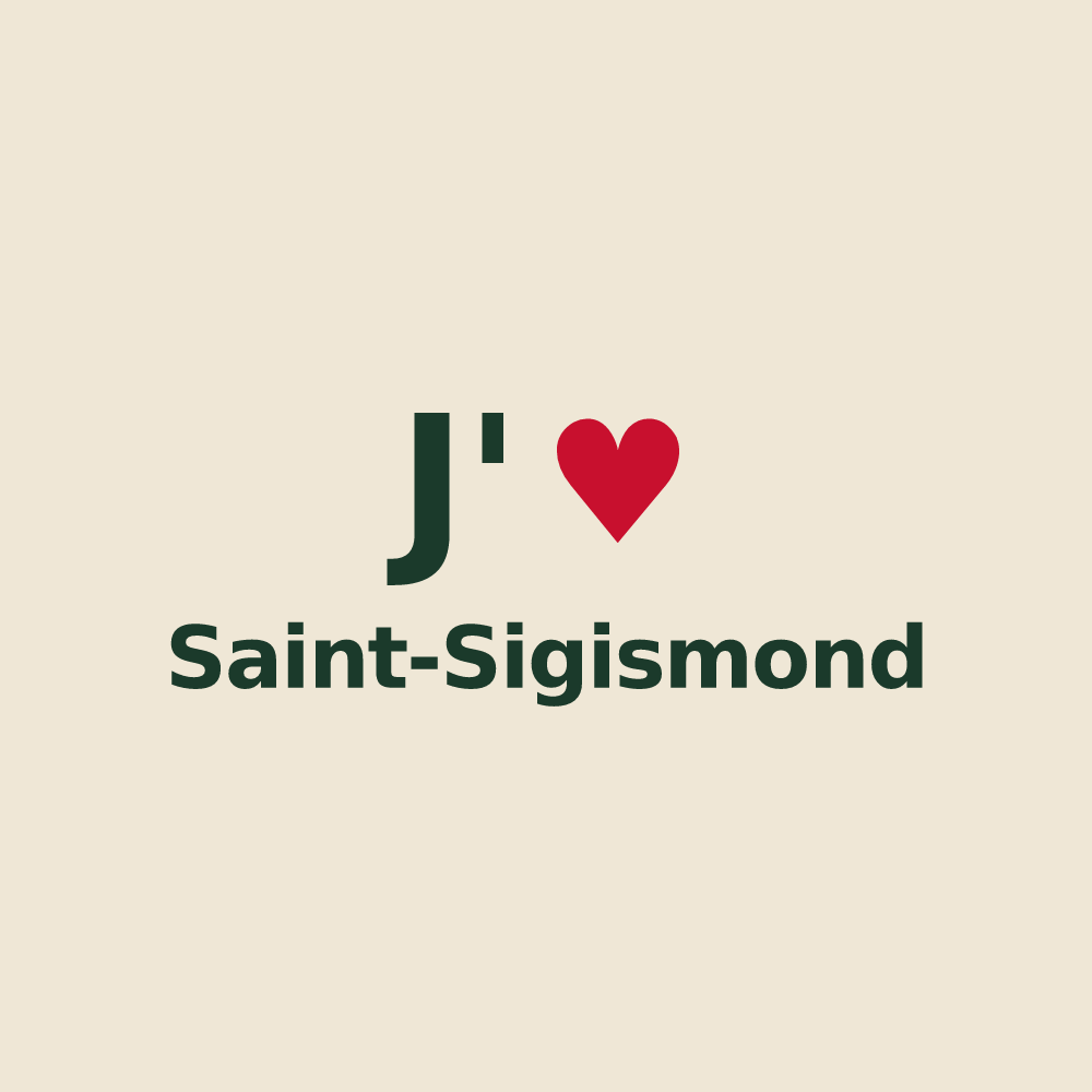 Tote bag personnalisé Saint-Sigismond — design J'aime Saint-Sigismond