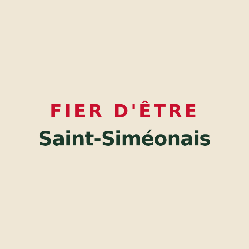 Tote bag « Fier d'être Saint-Siméonais » — design pour Saint-Siméon-de-Bressieux