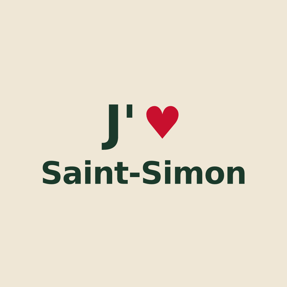 Tote bag personnalisé Saint-Simon — design J'aime Saint-Simon