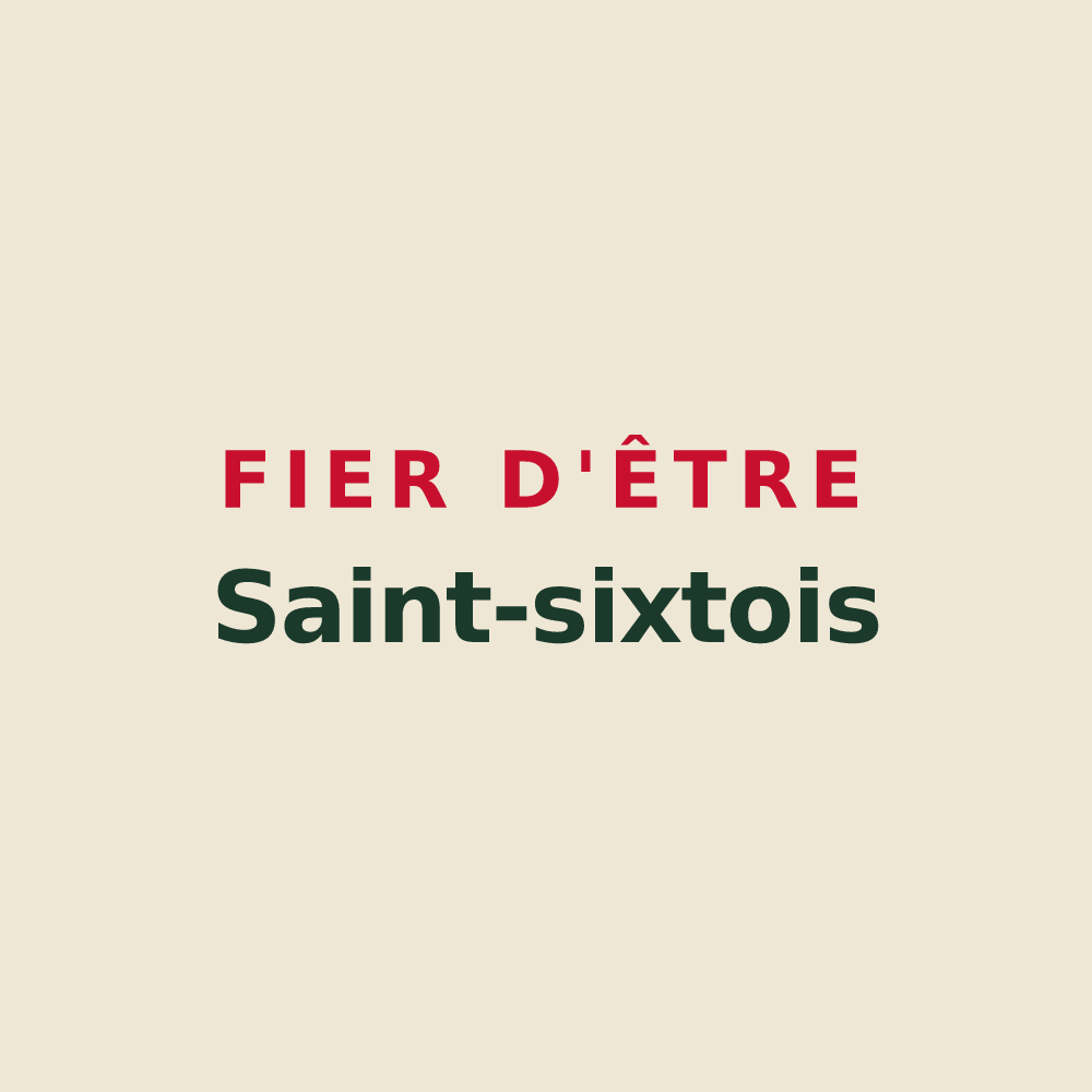 Tote bag « Fier d'être Saint-sixtois » — design pour Saint-Sixte