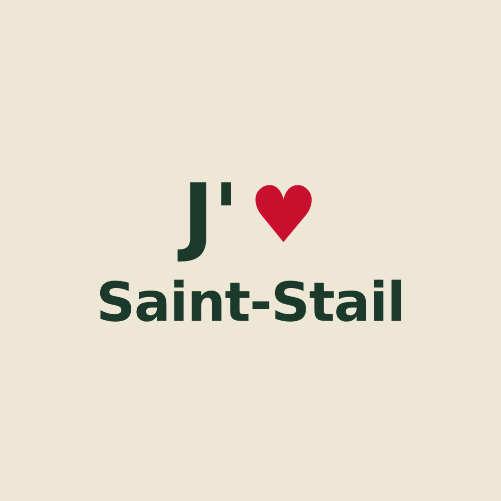 Tote bag personnalisé Saint-Stail — design J'aime Saint-Stail