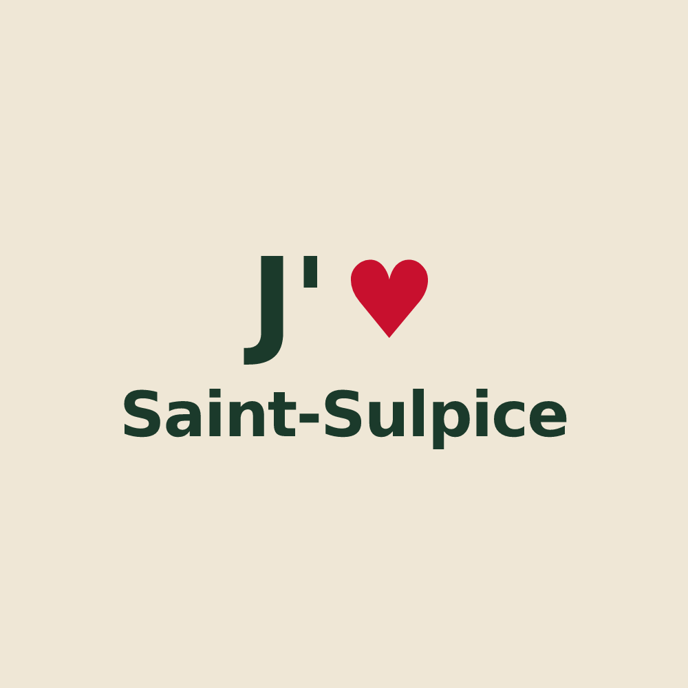 Tote bag personnalisé Saint-Sulpice — design J'aime Saint-Sulpice