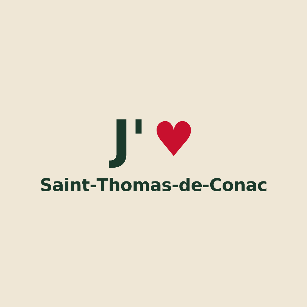 Tote bag personnalisé Saint-Thomas-de-Conac — design J'aime Saint-Thomas-de-Conac