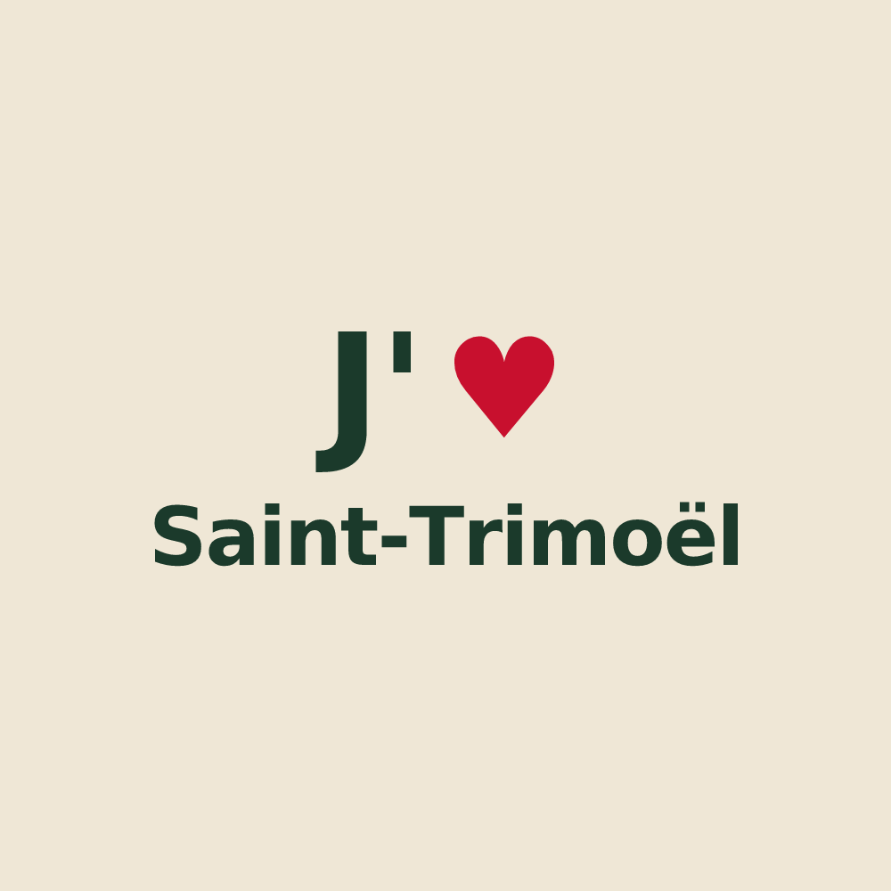 Tote bag personnalisé Saint-Trimoël — design J'aime Saint-Trimoël