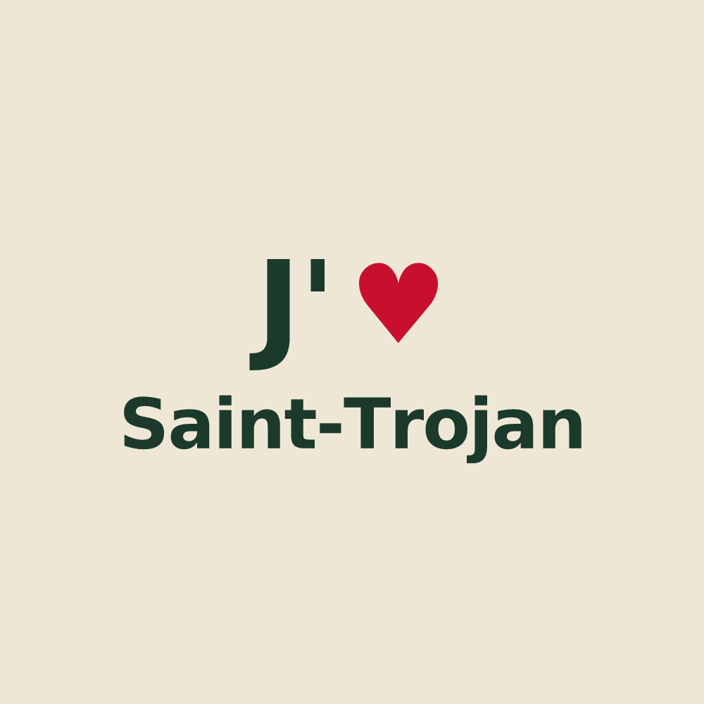 Tote bag personnalisé Saint-Trojan — design J'aime Saint-Trojan