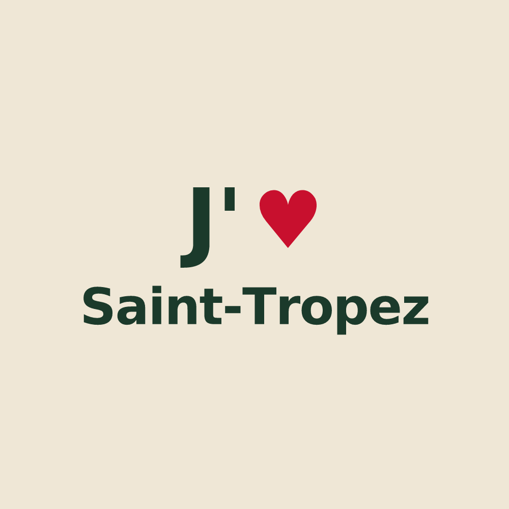 Tote bag personnalisé Saint-Tropez — design J'aime Saint-Tropez