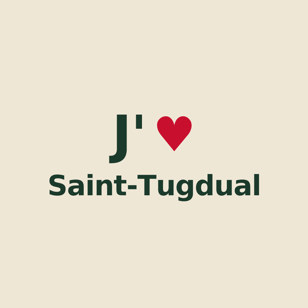 Tote bag personnalisé Saint-Tugdual — design J'aime Saint-Tugdual