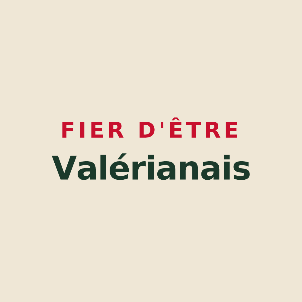 Tote bag « Fier d'être Valérianais » — design pour Saint-Valérien