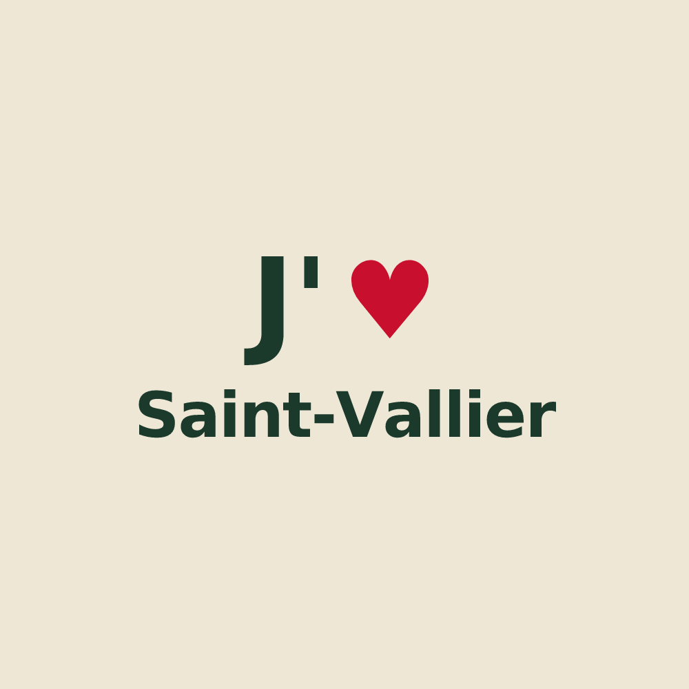Tote bag personnalisé Saint-Vallier — design J'aime Saint-Vallier