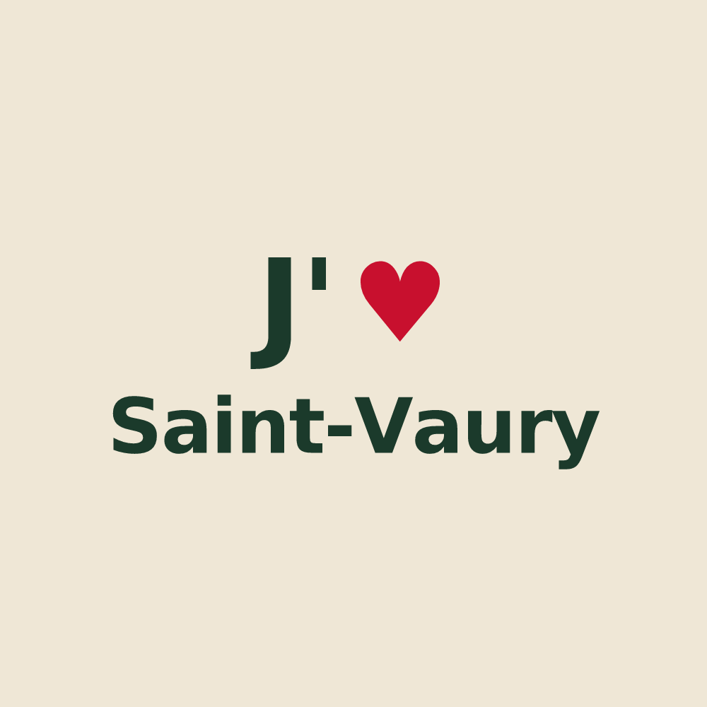 Tote bag personnalisé Saint-Vaury — design J'aime Saint-Vaury
