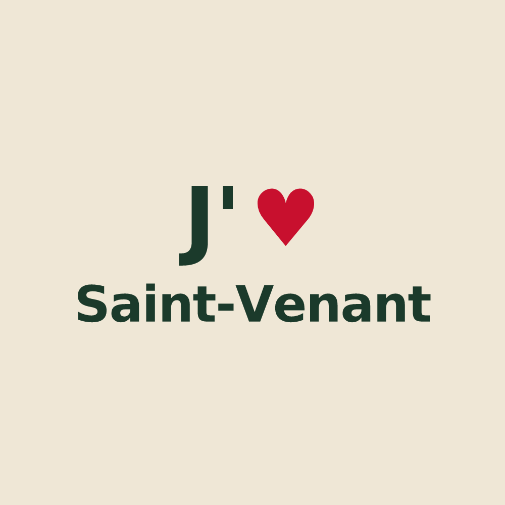 Tote bag personnalisé Saint-Venant — design J'aime Saint-Venant