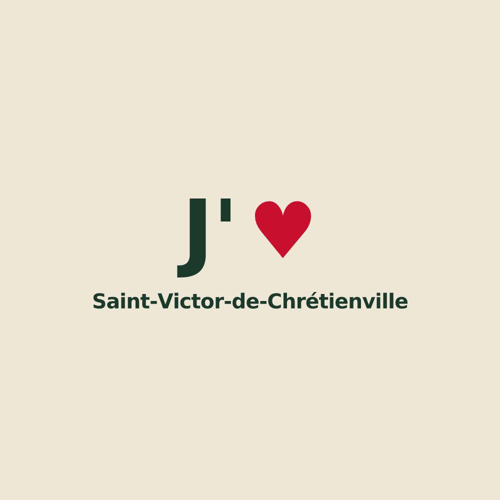 Tote bag personnalisé Saint-Victor-de-Chrétienville — design J'aime Saint-Victor-de-Chrétienville