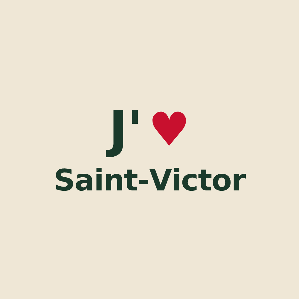 Tote bag personnalisé Saint-Victor — design J'aime Saint-Victor