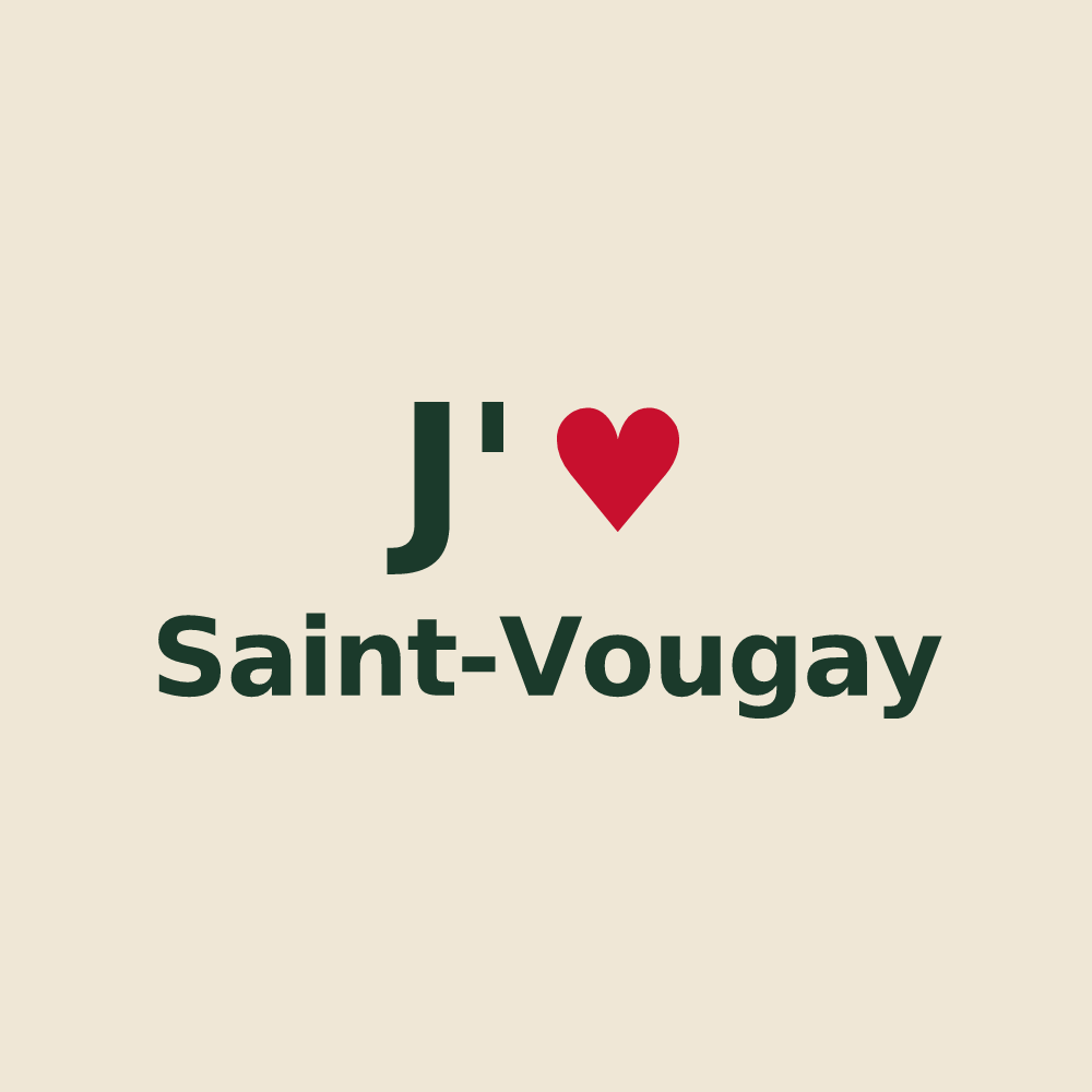 Tote bag personnalisé Saint-Vougay — design J'aime Saint-Vougay