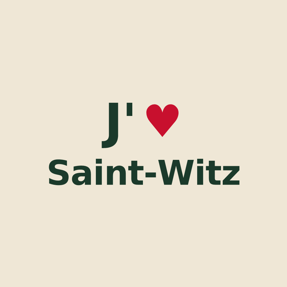 Tote bag personnalisé Saint-Witz — design « J'aime Saint-Witz » imprimé sur le tote bag