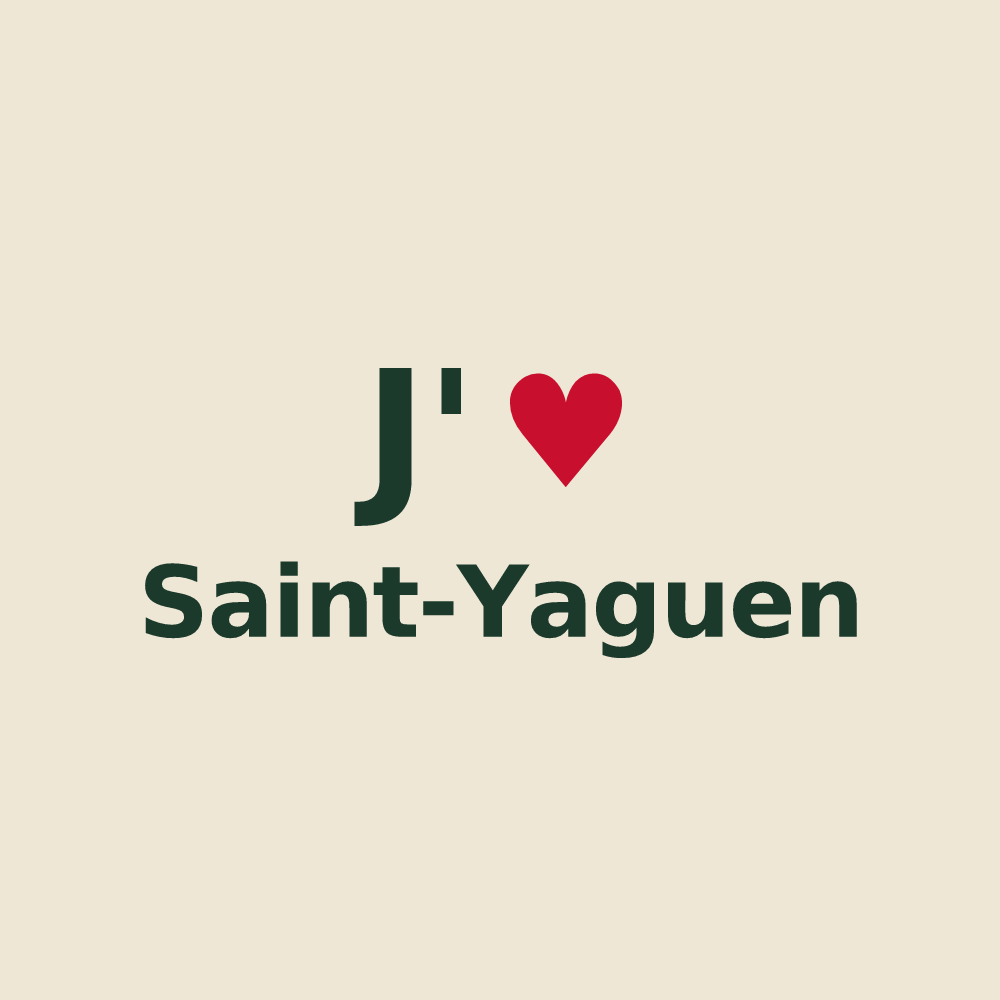 Tote bag personnalisé Saint-Yaguen — design J'aime Saint-Yaguen