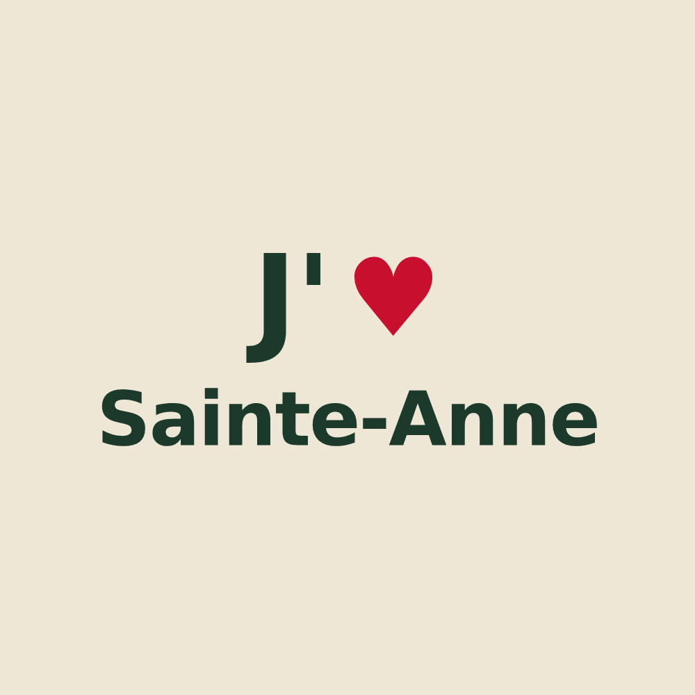 Tote bag personnalisé Sainte-Anne — design J'aime Sainte-Anne