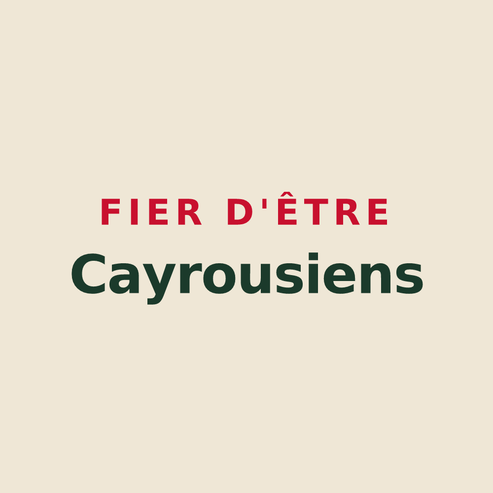Tote bag « Fier d'être Cayrousiens » — design pour Sainte-Cécile-du-Cayrou