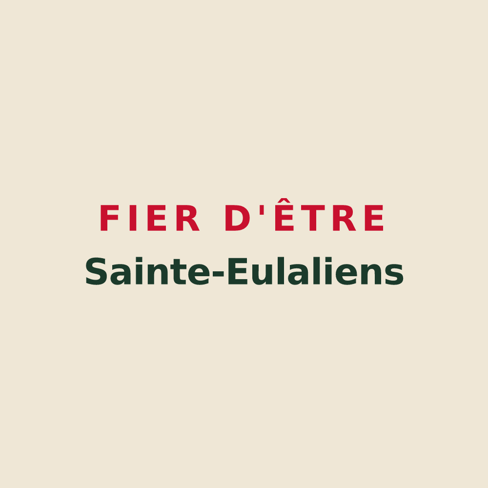 Tote bag « Fier d'être Sainte-Eulaliens » — design pour Sainte-Eulalie-d'Olt