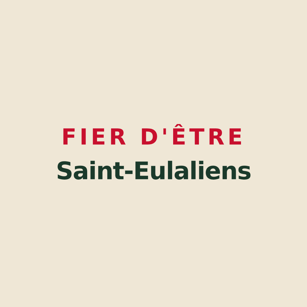 Tote bag « Fier d'être Saint-Eulaliens » — design pour Sainte-Eulalie-de-Cernon
