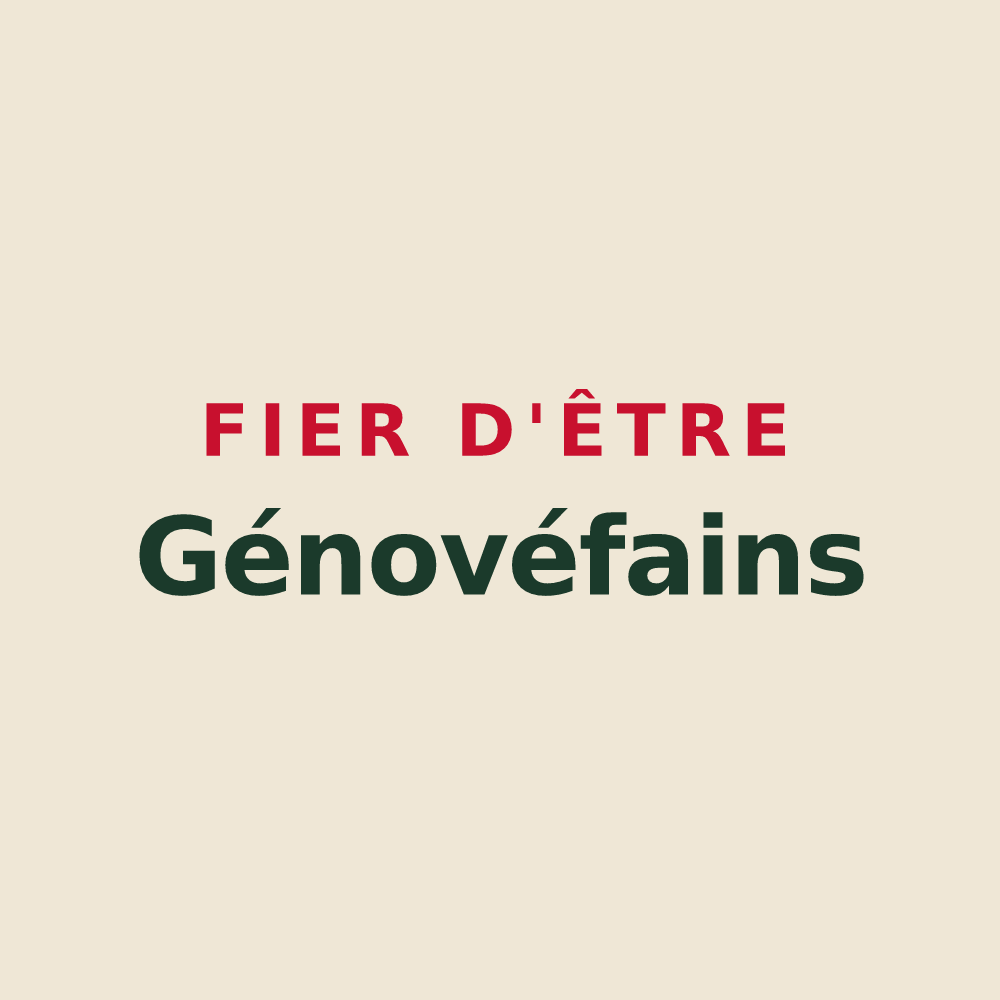 Tote bag « Fier d'être Génovéfains » — design pour Sainte-Geneviève